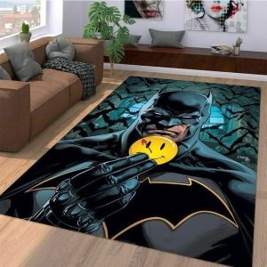 Batman Happy Pin Area Rugs Living Room Carpet Floor Decor