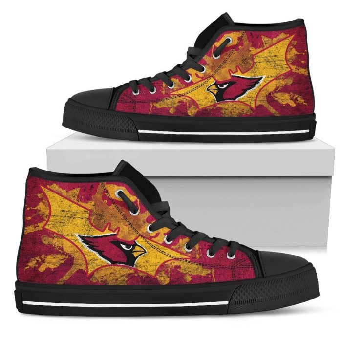 Batman Style Arizona Cardinals NFL Custom Canvas High Top Shoes