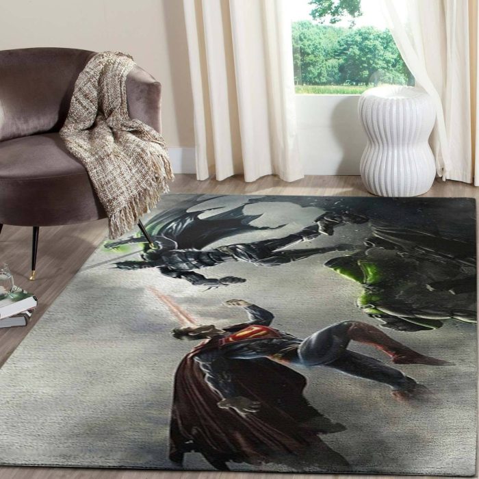Batman Vs Superman Area Rugs Dc Comics Superhero Movies Living Room Carpet Floor Decor