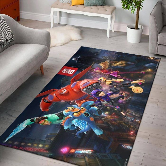 Baymax Big Hero 6 Disney Movies Area Rugs Living Room Carpet Floor Decor