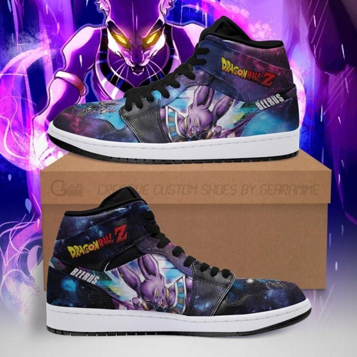 Beerus Sneaker Boots J1 Galaxy Dragon Ball Z Air Jordan 1 Anime Shoes Custom Sneakers