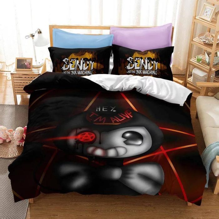 Bendy And The Ink Machine #30 Duvet Cover Pillowcase Bedding Set Home Bedroom Decor