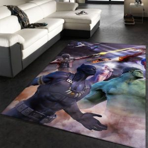 Black Panther Superheros Area Rugs Marvel Movies Living Room Carpet Floor Decor