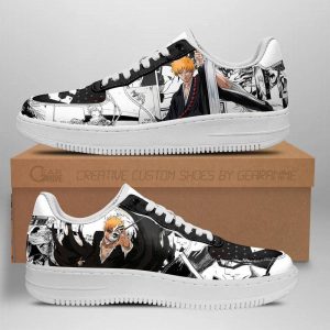 Bleach Ichigo Air Nike Air Force Shoes Unique Bleach Anime Custom Sneakers