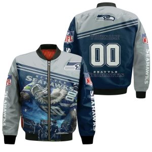 Blitz The Seahawk Seattle Seahawks 2020 NFL Season Legendary Champions Personalized Bomber Jacket