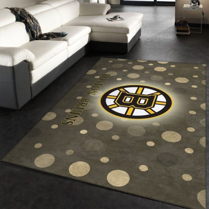 Boston Bruins Logo NHL Hockey 2 Area Rug Living Room And Bed Room Rug Christmas