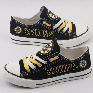 Boston Bruins NHL Hockey 4 Low Top Custom Canvas Shoes