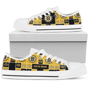 Boston Bruins NHL Hockey 6 Low Top Sneakers Low Top Shoes