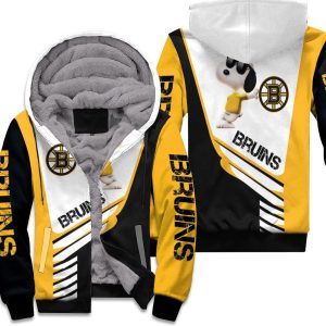 Boston Bruins Snoopy For Fans 3D Unisex Fleece Hoodie