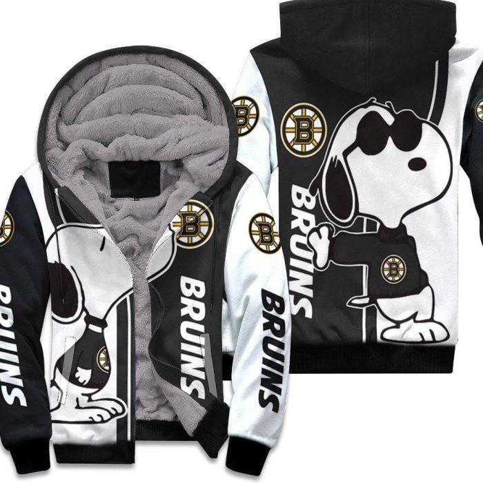 Boston Bruins Snoopy Lover 3D Printed Unisex Fleece Hoodie