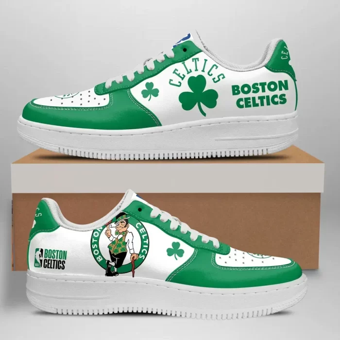 Boston Celtics Nike Air Force Shoes Unique Basketball Custom Sneakers