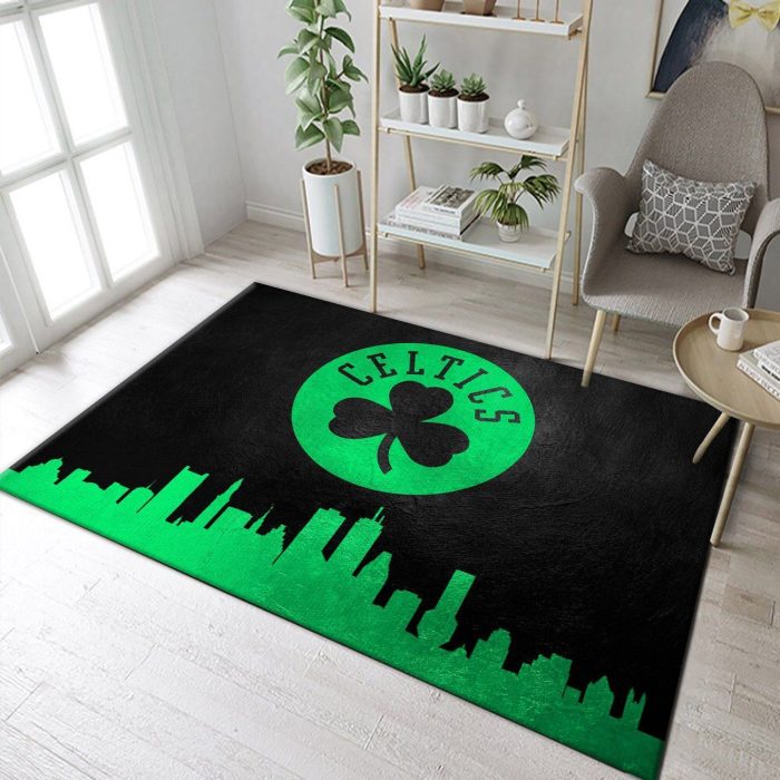 Boston Celtics Skyline 2 Area Rug For Christmas Bedroom