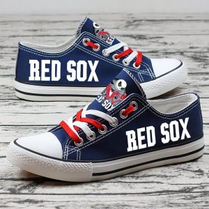 Boston Red Sox MLB Baseball 3 Gift For Fans Low Top Custom Canvas Shoes