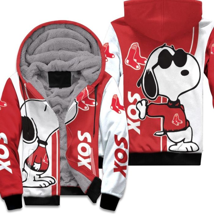 Boston Red Sox Snoopy Lover 3D Printed Unisex Fleece Hoodie
