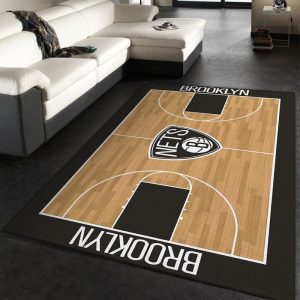 Brooklyn Nets NBA 1 Area Rug Living Room And Bed Room Rug Christmas