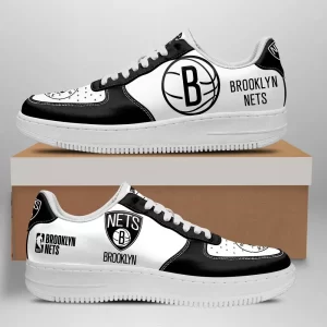 Brooklyn Nets Nike Air Force Shoes Unique Basketball Custom Sneakers
