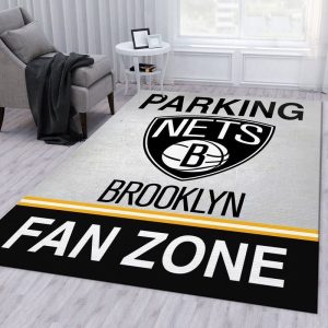Brooklyn Nets Parking NBA Area Rug Living Room And Bed Room Rug Christmas