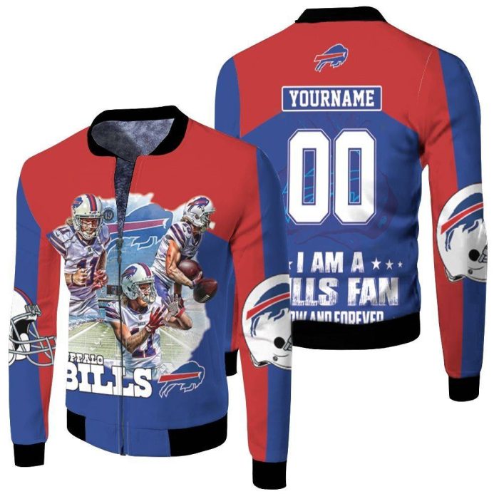 Buffalo Bills Damn Right Im Bills Fans Now And Forever Personalized Fleece Bomber Jacket