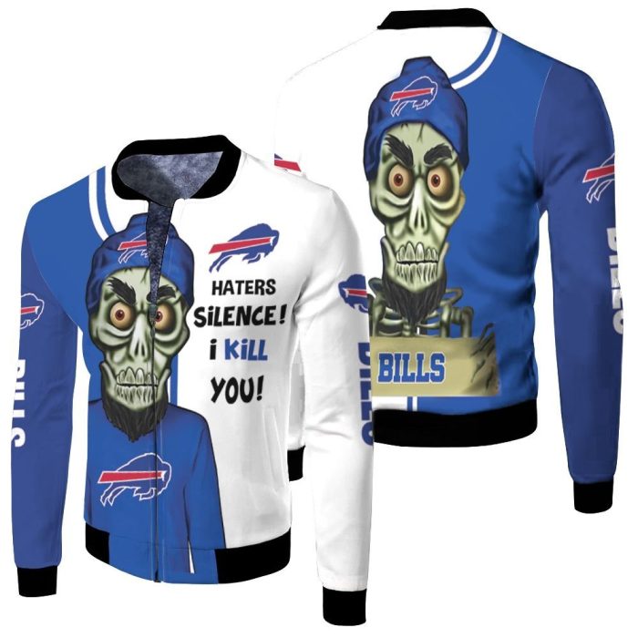 Buffalo Bills Haters I Kill You 3D Fleece Bomber Jacket