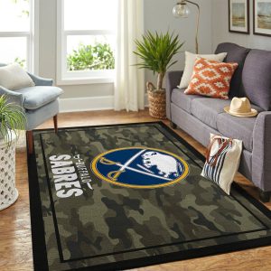 Buffalo Sabres Nhl Team Logo Camo Style Nice Gift Home Decor Rectangle Area Rug