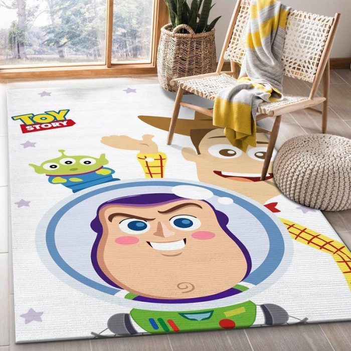 Buzz Lightyear And Woody Toy Story Disney Movies Area Rug Living Room And Bed Room Rug