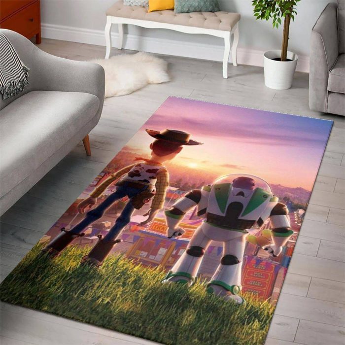 Buzz Lightyear And Woody Toy Story Disney Movies Area Rugs Living Room Carpet Floor Decor