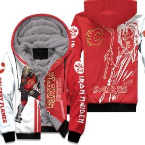 Calgary Flames And Zombie For Fans Unisex Fleece Hoodie