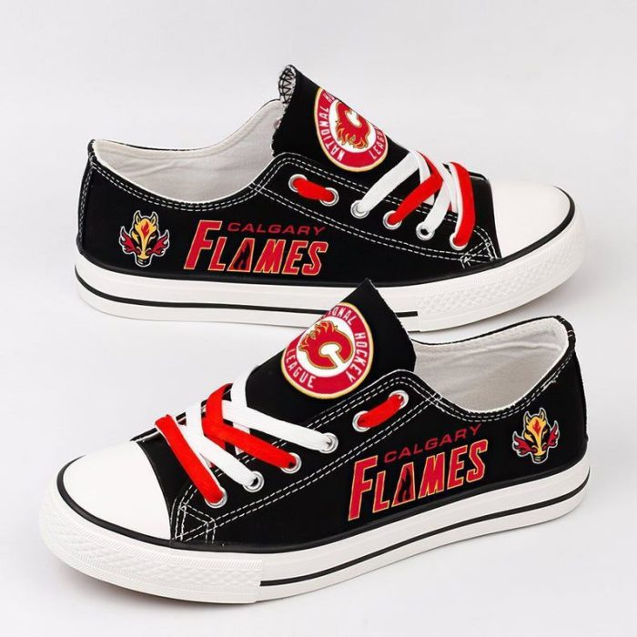 Calgary Flames NHL Hockey 1 Gift For Fans Low Top Custom Canvas Shoes