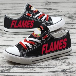Calgary Flames NHL Hockey 2 Gift For Fans Low Top Custom Canvas Shoes