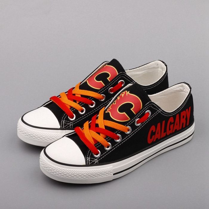 Calgary Flames NHL Hockey 3 Gift For Fans Low Top Custom Canvas Shoes
