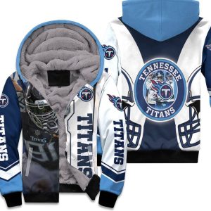Cameron Wake #91 Tennessee Titans Afc South Division Super Bowl 2021 Unisex Fleece Hoodie