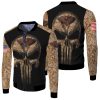 Camouflage Skull New Orleans Pelicans American Flag Fleece Bomber Jacket
