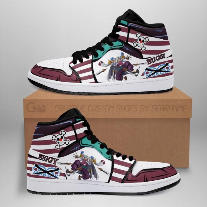 Captain Buggy Sneakers Priates One Piece Anime Shoes Fan MN06