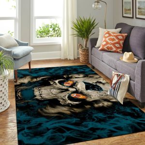 Carolina Panthers Nfl Team Logo Skull Style Nice Gift Home Decor Area Rug Rugs For Living Room