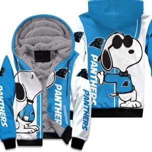 Carolina Panthers Snoopy Lover 3D Printed Unisex Fleece Hoodie