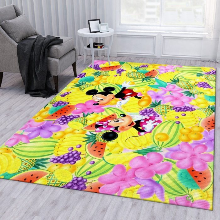 Cartoons Company Disney Fruits Mickey Area Rug For Christmas Bedroom Rug Home Decor Floor Decor