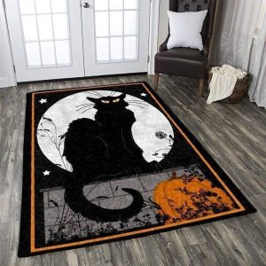 Cat Halloween Area Rugs Living Room Carpet Gifts For Parents