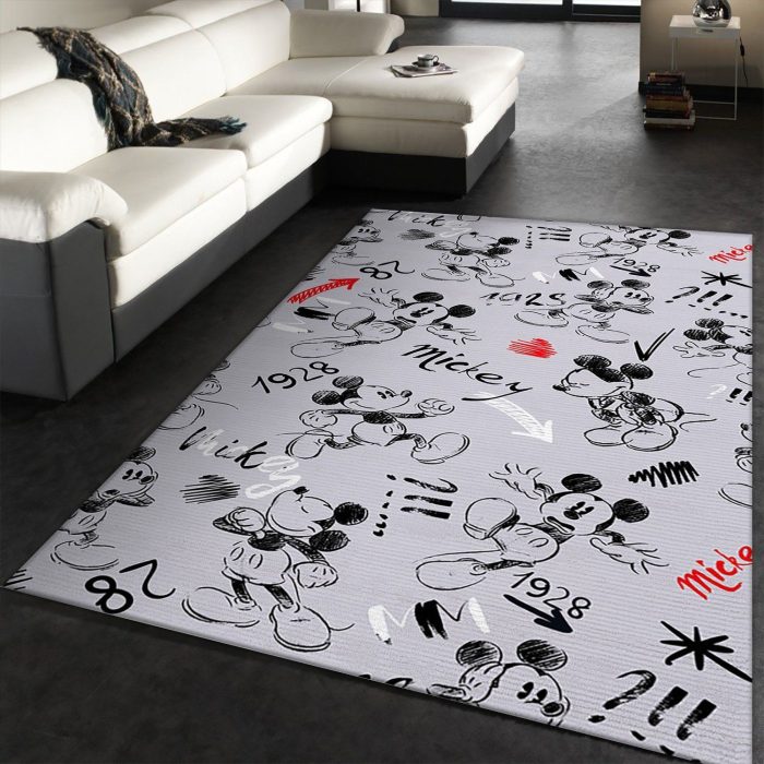 Celebrating 90 Years Of Mickey Mouse Movie Area Rug Kitchen Rug Home Decor