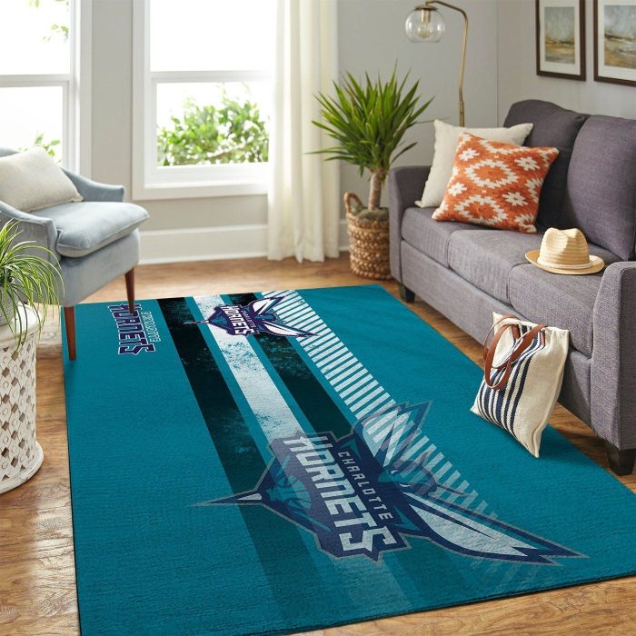 Charlotte Hornets Nba Team Logo Nice Gift Home Decor Rectangle Area Rug