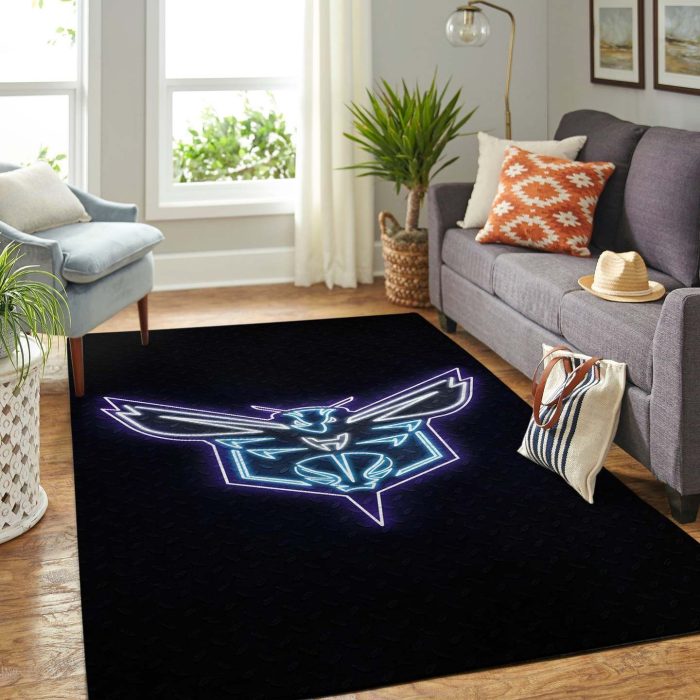 Charlotte Hornets Rug Basketball Floor Decor