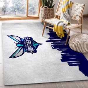 Charlotte Hornets Skyline Area Rug Carpet Bedroom Family