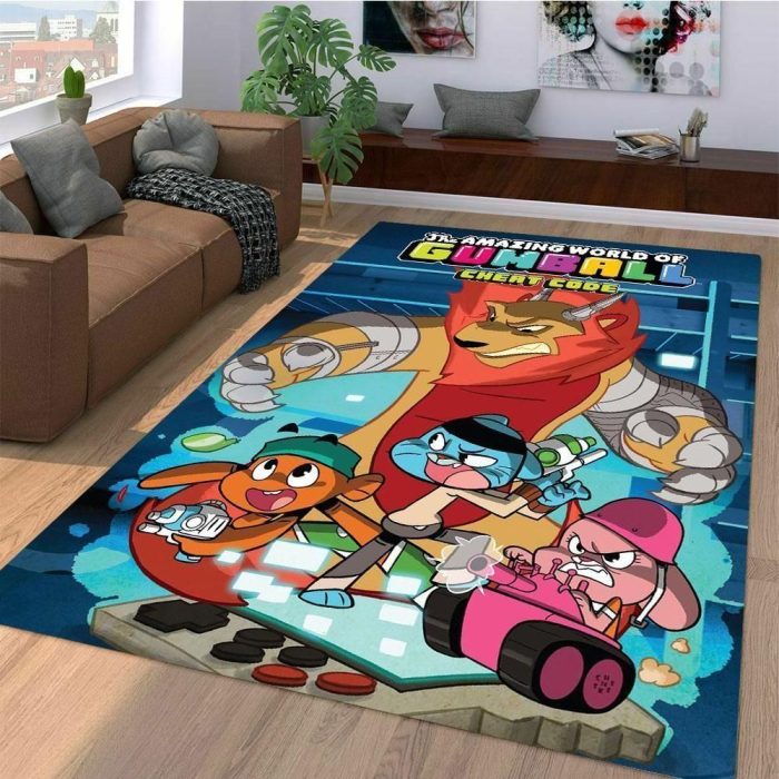 Cheat Code The Amazing World Of Gumball Area Rugs Living Room Carpet Floor Decor