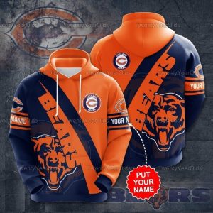 Chicago Bears 16 Gift For Fan Personalized 3D T Shirt Sweater Zip Hoodie Bomber Jacket