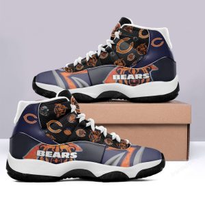 Chicago Bears Air Jordan 11 Sneakers - High Top Basketball Shoes For Fan