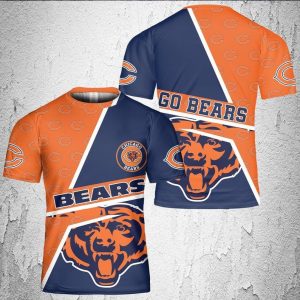 Chicago Bears All Over Printed Gift For Fan 3D T Shirt Sweater Zip Hoodie Bomber Jacket