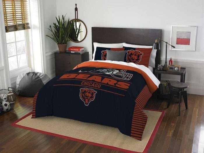 Chicago Bears Bedding Set - 1 Duvet Cover & 2 Pillow Case