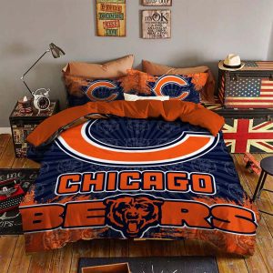 Chicago Bears Bedding Set Sleepy - 1 Duvet Cover & 2 Pillow Case