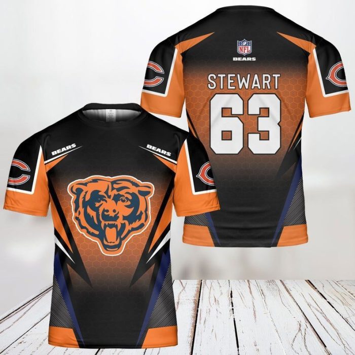 Chicago Bears Full Printing Gift For Fan Personalized 3D T Shirt Sweater Zip Hoodie Bomber Jacket