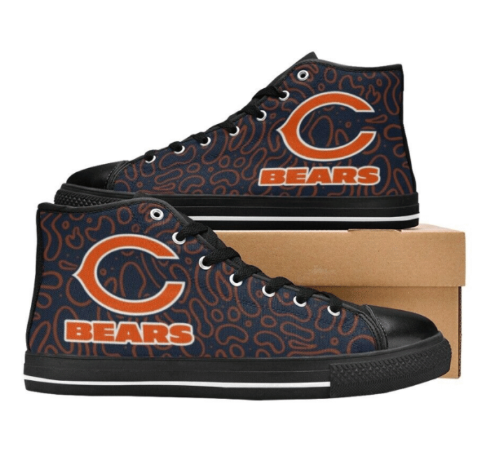 Chicago Bears NFL 1 Custom Canvas High Top Shoes