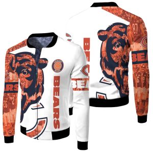 Chicago Bears NFL For Bears Fan 3D(2) Fleece Bomber Jacket